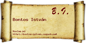 Bontos István névjegykártya
